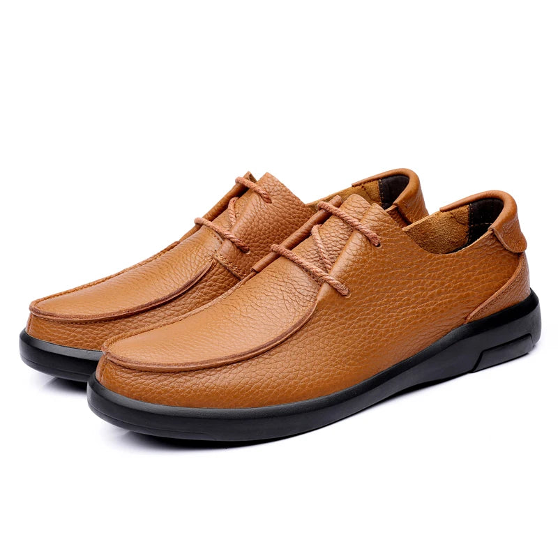 Casual Leather Shoes Men Loafers Trend Brand Business Shoes Autumn Slip on Flat Man Sneakes Comfortable Moccasins Zapatos Hombre