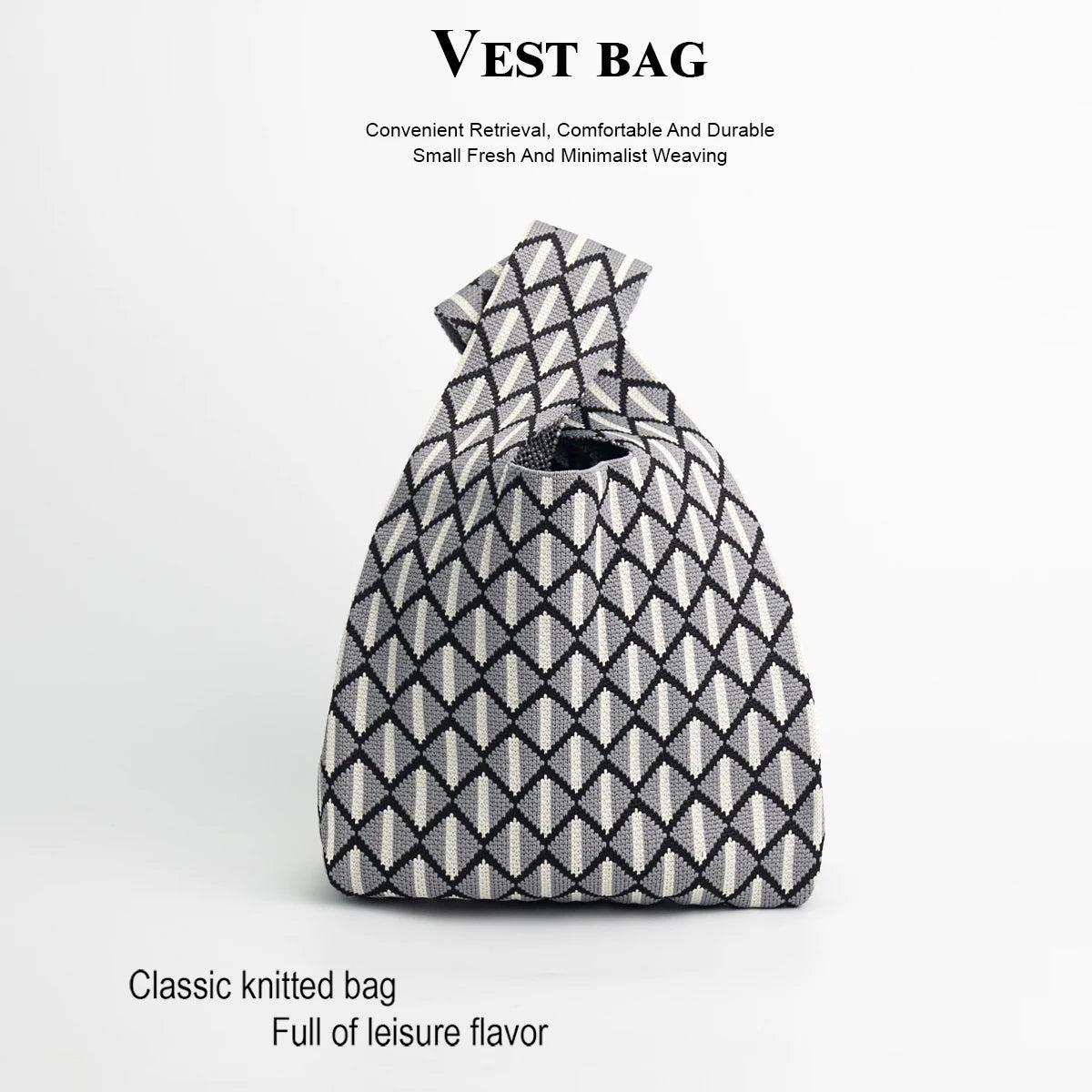 Women's Handbag Is Casual, Fashionable, Simple and Suitable for Commuting, with a Classic Striped Design That Is Versatile, Open and Breathable, Soft and Foldable for Easy Carrying, Wide Shoulder Strap for Easy Lifting, Suita