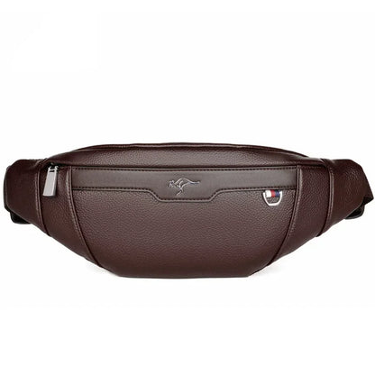 Business Leather Waist Bag Multifunctional Workout Traveling Running Crossbody Casual Wallets Waist Pack Phone Bag Man Chest Bag