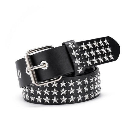 Men's and Women's Belt Elegant Genuine Leather Belt Punk Style Jeans Dress Waist Accessory