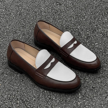 2025 Leather Shoes For Men Comfortable Slip On Loafers Yuppie Brogue Shoes Men British Style Formal Leather Men’s Dress Shoes