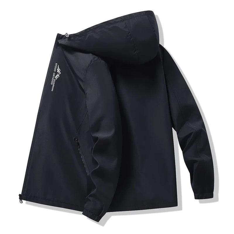 Outdoor Men Casual Outdoor Jacket Coats Man Windproof Sport Jackets Man Cargo Camp Fish Jackets Male Hooded Tactical Jackets 5XL