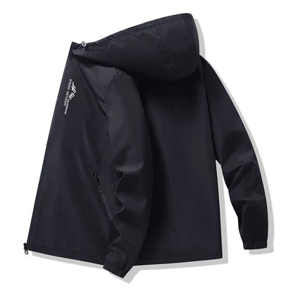 Outdoor Men Casual Outdoor Jacket Coats Man Windproof Sport Jackets Man Cargo Camp Fish Jackets Male Hooded Tactical Jackets 5XL