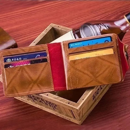 Male Leather Walet Photo Card Holder Fashion Large Capacity Wallet Purse Bag Men's Wallets With 100 US Dollar Pattern Wallet