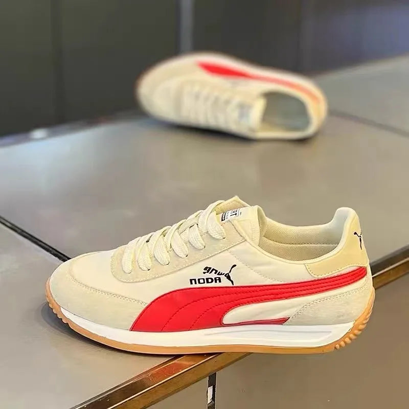 Leather Men Shoes Sneaker Trend Sports Running Breathable Men‘s Sneakers Non-slip Footwear Shoe for Male Walking Autumn