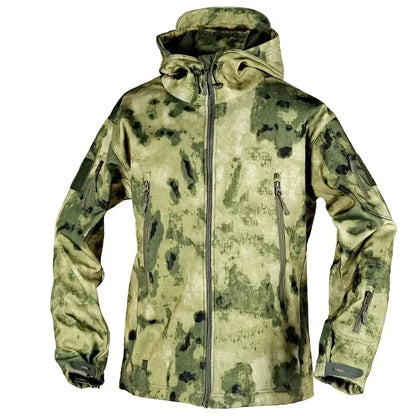Outdoor Jackets Men Shark Skin Soft Shell Tactical Waterproof Windbreaker Combat Jacket Mens Hooded Bomber Coats
