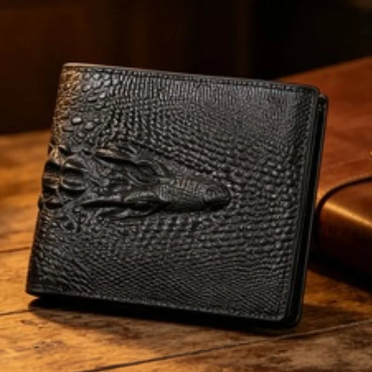 PU Leather Wallets Luxury Cattle Male Crocodile Emboss Simple Standard Brand Handy Purse Men Wallet