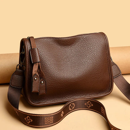 High Quality  Leather Women Tote Bag Luxury Soft Cowhide Ladies Shoulder Crossbody Bags 2024 Fashion Female Messenger Sac