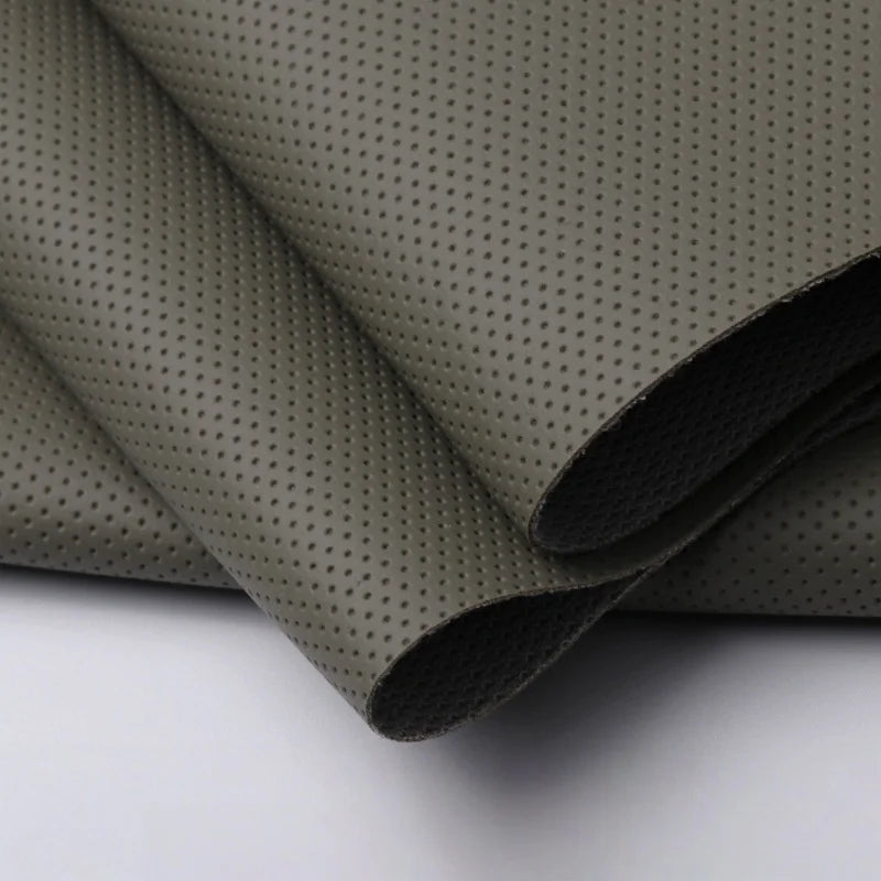 Perforated Leather Fabric Breathable Hole Punch Synthetic Leather Material for Furniture Sofa Car Seat Upholstery DIY Craft