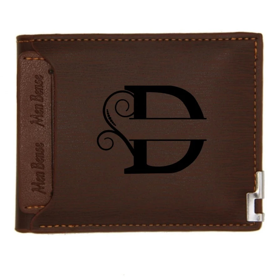 Personalized Leather Wallet for Men – Custom Engraved Name or Monogram –   Bifold Wallet – Custom Gift for Dad,