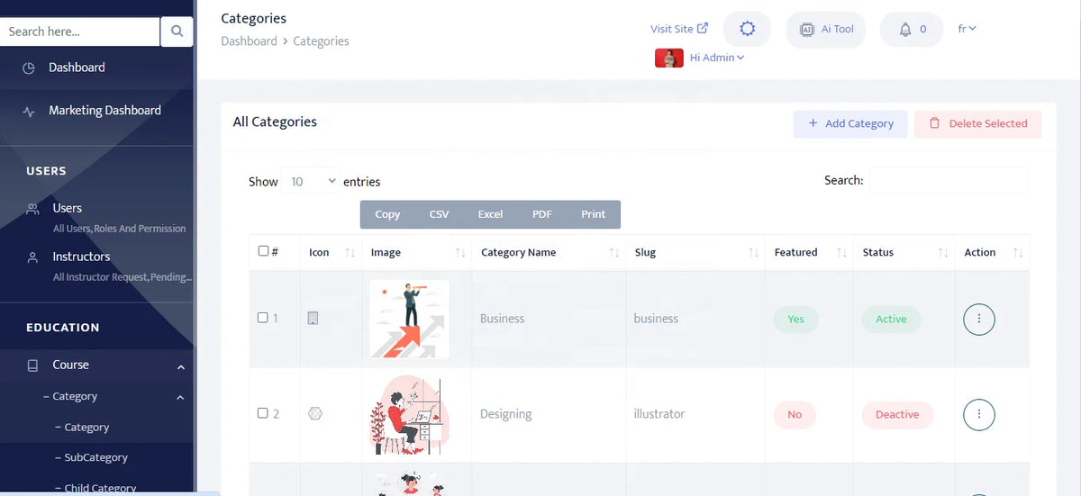 AI Learning Management System Software for Coaching, Intelligent Learning Path, Performance Analytics and Live Class Features