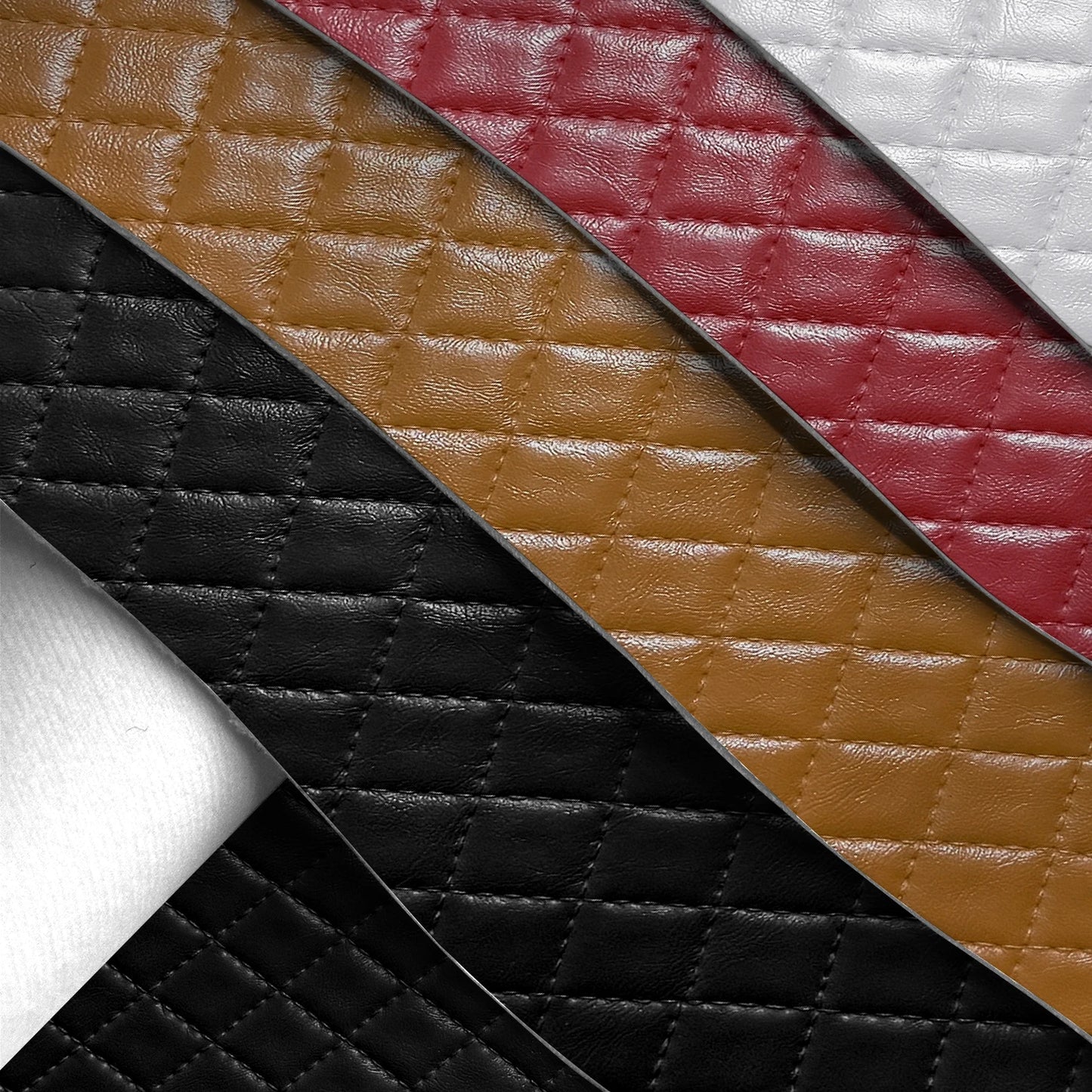 Diamond Checkered Stitching Embossed Leather High Quality Synthetic Leather Making Handicrafts for DIY Bags Watch Strap 30x68cm