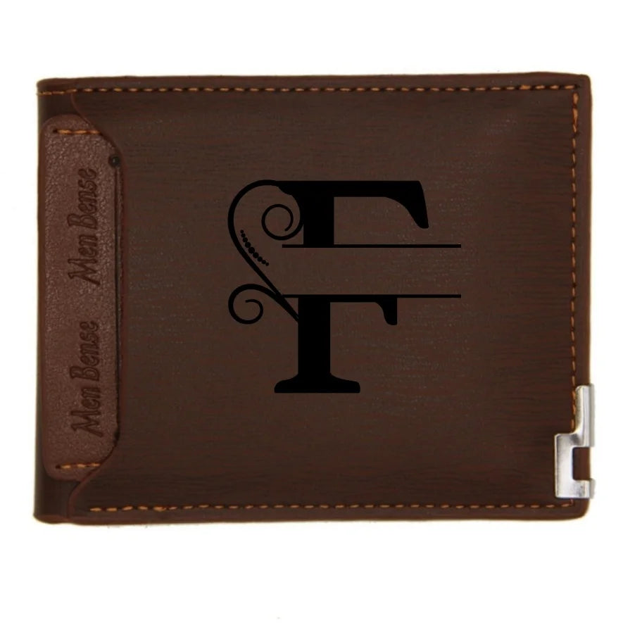 Personalized Leather Wallet for Men – Custom Engraved Name or Monogram –   Bifold Wallet – Custom Gift for Dad,