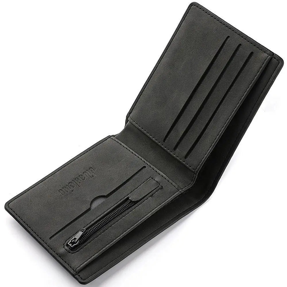 Fashion PU Leather Men Wallet Multi-card Slot Folding Card Bag Large-capacity Money Bag