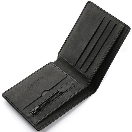 Fashion PU Leather Men Wallet Multi-card Slot Folding Card Bag Large-capacity Money Bag