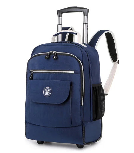 18 Inch Wheeled Backpacks for Laptop Waterproof Travel Trolley Backpack Large Capacity Men Trolley Bags Luggage Carry-on Bags