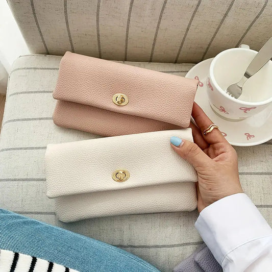 New Women Wallets Fashion Long Hasp Pu Leather Purses For Women Portable Multifunctional Money Bag Coin Card Holders