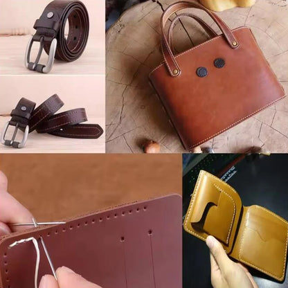 260 Meters Leather Flat Waxed Thread Polyester Sewing Threads Leather Craft Hand Stitching Line DIY Bracelet Repair Work Cords