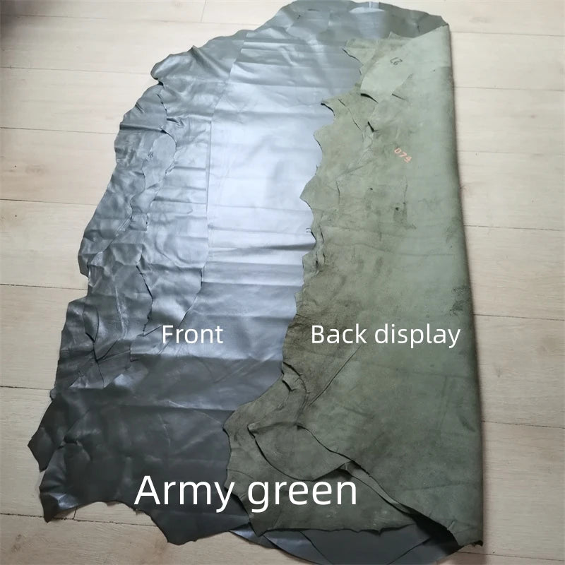 0.3mm Ultrathin Army Green Sheepskin.First Layer Leather.Real Leather Fabric.Handmade DIY Clothes.Down Repair.Whole Sheepskin