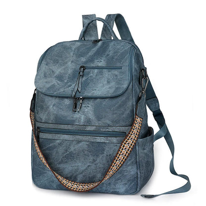 New 2026 Women Large Leather Laptop Backpack 15.6 Inch Waterproof Casual Fashion Business Retro Travel Shoulder bags for College