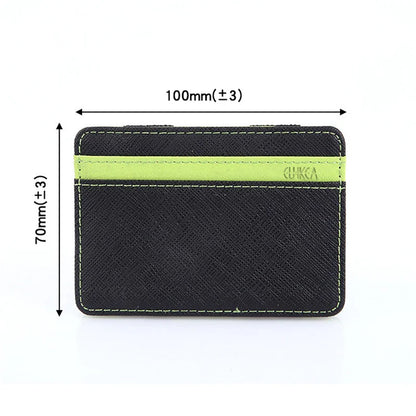 1PC Ultra Thin PU Leather Women Men Magic Wallets Short Business Credit Card Holder Clutch Bag Case Pouch Mini Small Coin Purses