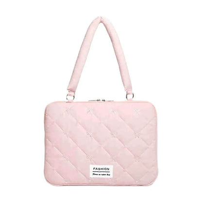 Travel Bag 15inch Portable Laptop Bags Bow with Handle Laptop Case Soft Material Cute Notebook Sleeve Travel