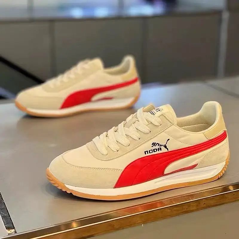 Leather Men Shoes Sneaker Trend Sports Running Breathable Men‘s Sneakers Non-slip Footwear Shoe for Male Walking Autumn