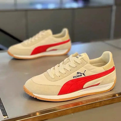 Leather Men Shoes Sneaker Trend Sports Running Breathable Men‘s Sneakers Non-slip Footwear Shoe for Male Walking Autumn