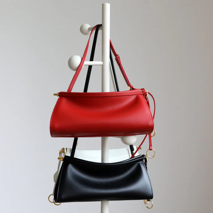 Women's Bags Genuine Leather Underarm Bag New Handbag Small Design High-End Clip Leather Simple Fashion Shoulder Bag Vintage