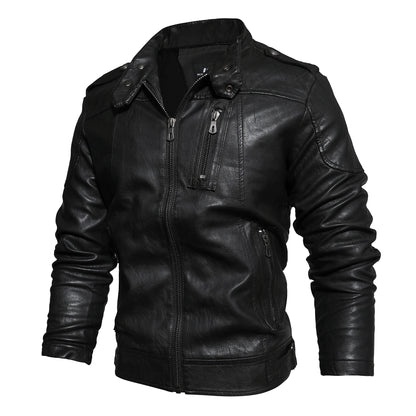 Winter Leather Jacket Men's Chothing New Men Coat Jackets Coats Faux Leather Water Proof Vintage Biker Jacket Men Windproof