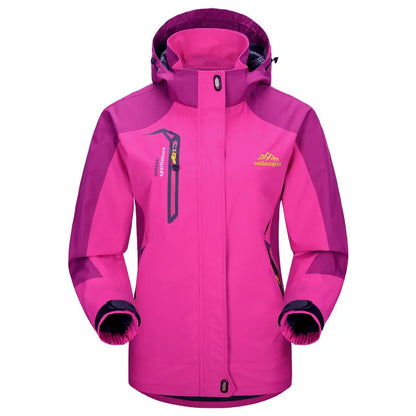 Men's Waterproof Windproof Rain Jacket Hiking Trekking Ski Outdoor Sports Coat Lightweight Packable Hooded Raincoat for Travel