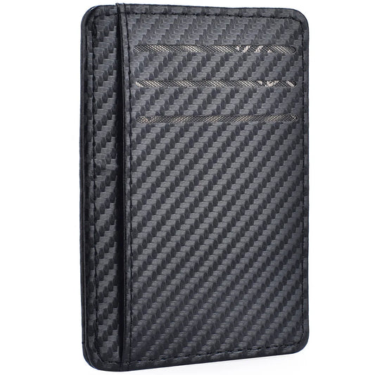 Men's Slim Minimalist Front Pocket Wallets Credit Card Holder Portable Leather Wallets