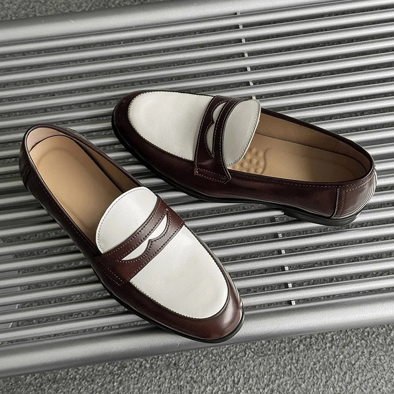 2025 Leather Shoes For Men Comfortable Slip On Loafers Yuppie Brogue Shoes Men British Style Formal Leather Men’s Dress Shoes