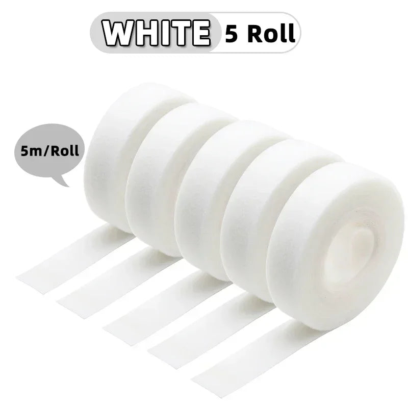 5m/roll Cable Ties Reusable Loop Bundle Self Adhesive Fastener Clip Wire Holder Management DIY Accessories Nylon Strap Organizer