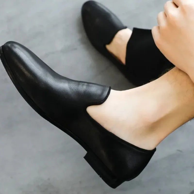 Men's Leather Casual Shoes New Exquisite Business Dress Shoe Fashion Loafers for Man Comfortable Platform Shoe Zapatos De Hombre
