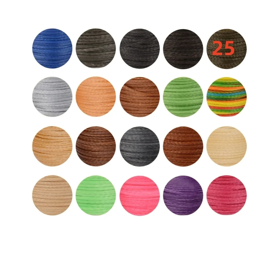 50M 0.8mm Thickness Waxed Thread For Leather Waxed Cord For Diy Handicraft Tool Hand Stitching Thread Flat Waxed Sewing Line
