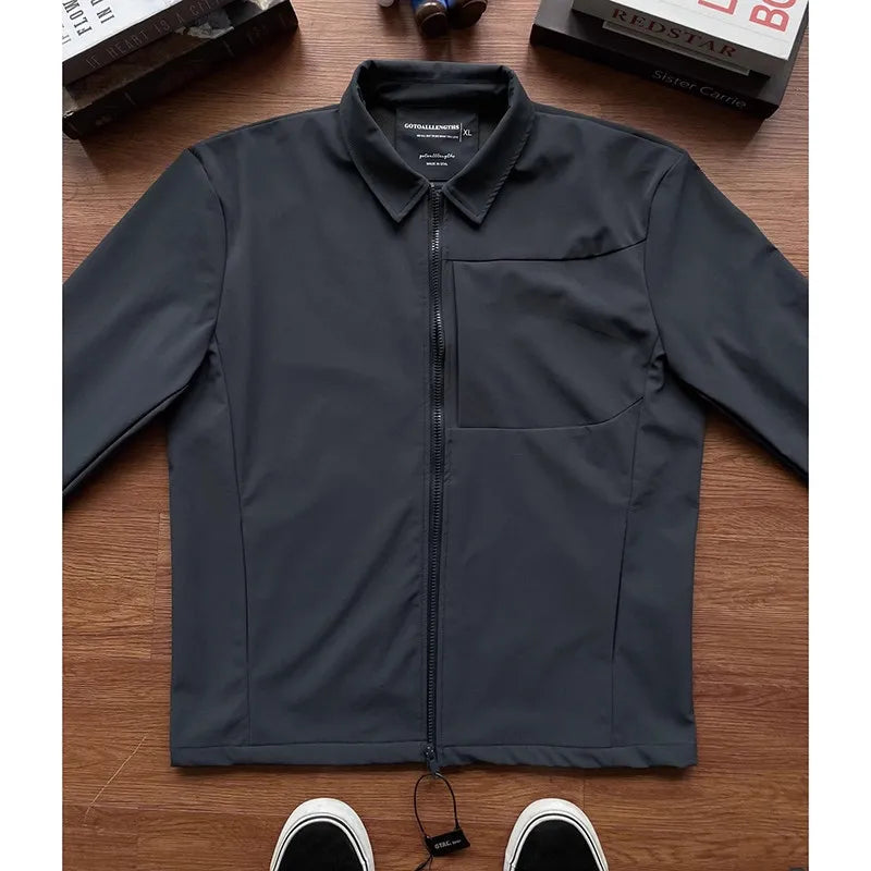 Front Shoulder Jacket for Men, Autumn and Spring, Stylish and High-end Coat