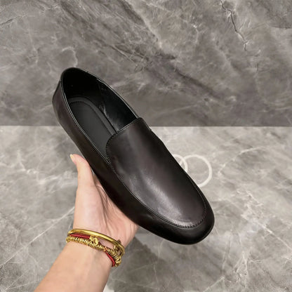 Men's shoes, European leather shoes, slip-on, made of genuine leather, business casual style, loafers for men
