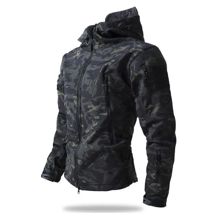 Men Outdoor Three-in-one  All-weather Camouflage Assault Jackets Male Breathable Windbreaker Warm Coats Sportswear Jackets 4XL