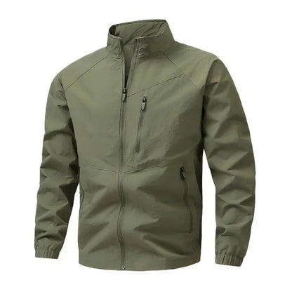 Spring Autumn Men Waterproof Cargo Multi Pocket Jacket Man Sports Outdoor Tactical Zip Coat Male Run Casual High Quality Jackets