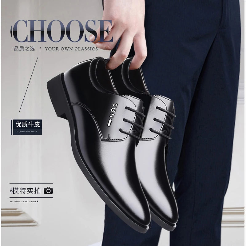 Men's New Business Leather Shoes Soft Soled Work Footwear Outdoor Non Slip Formal Shoes Fashion Casual Male Shoes Zapatos Homme