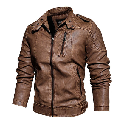 Winter Leather Jacket Men's Chothing New Men Coat Jackets Coats Faux Leather Water Proof Vintage Biker Jacket Men Windproof