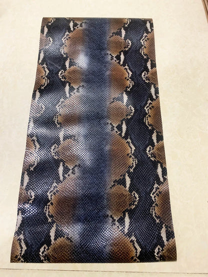 30x60cm Embossed Python Head Leather Cowhide Embossed Leather Handmade DIY Leather Handmade Leather Fabric Various Colors