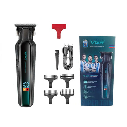 VGR Hair Trimmer Professional Clipper Rechargeable Haircut Machine Cordless Barber Digital Display Hair Trimmer for Men V-930