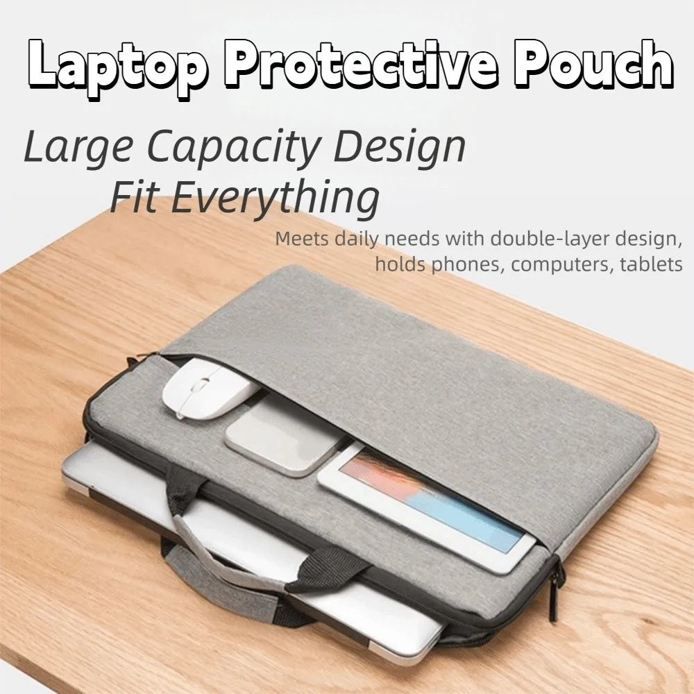 Business Style Laptop Handbag Shockproof Ultra Thin Laptop Sleeve Case Lightweight Large Capacity Tablet Carry Case Business Use