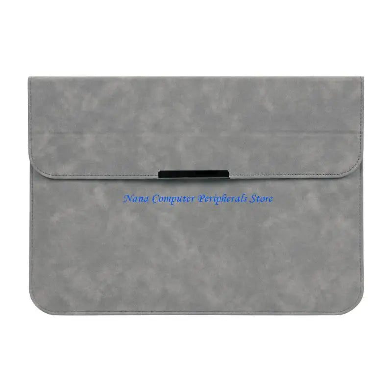 F68C Luxury 10/14/15inch Laptop Sleeve with Stand Full Leather Interior Shock Absorbing Padding Storage Travel Friendly
