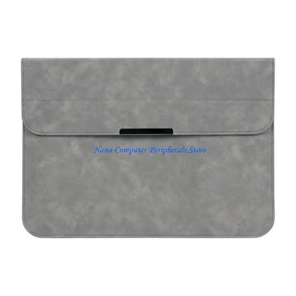 F68C Luxury 10/14/15inch Laptop Sleeve with Stand Full Leather Interior Shock Absorbing Padding Storage Travel Friendly