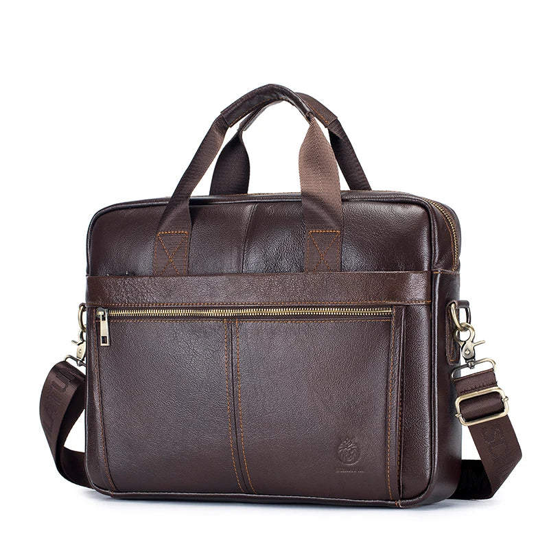 SCHLATUM Genuine Leather Briefcases Hard For Men Luxury Handbags Laptop Briefcase Bags 15 Inch Office Bussiness Computer Bag