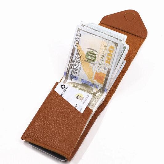 Genuine Leather Wallet For Men Male Vintage Full Grain Cowhide Vertical Slim Cash Wallet Man Card Holder Flap Magnetic Closure