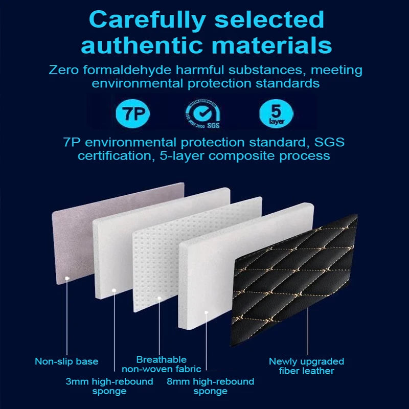 For MG HS EHS MK2 2024 2025 2026 Leather Car Trunk Mat Anti-dirty Cargo Storage Pad Cushion Boot Carpet Car Interior Accessories